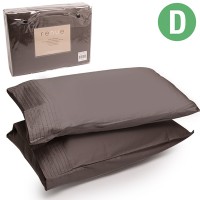 Renue 400TC Egyptian Cotton Wrinkle Free Double Bed Sheet Set in Chocolate